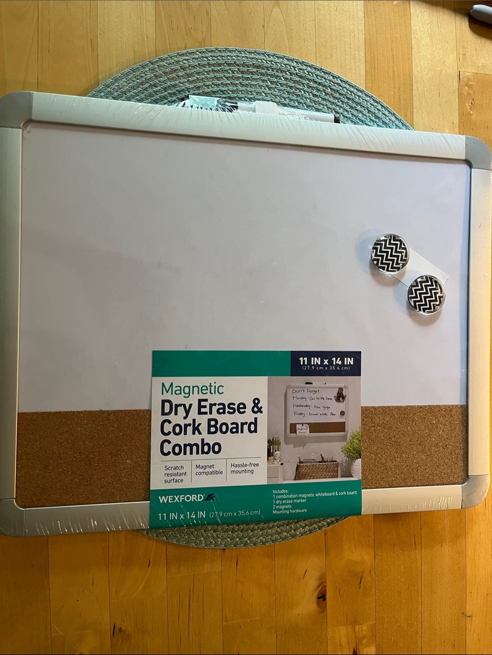 Wexford Magnetic Dry Erase & Cork Board Combo